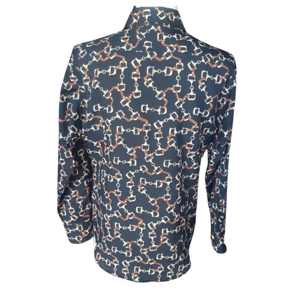 Vintage Hardy Amies Men's 1970's Nylon Black Button Up Shirt - Picture 3 of 14